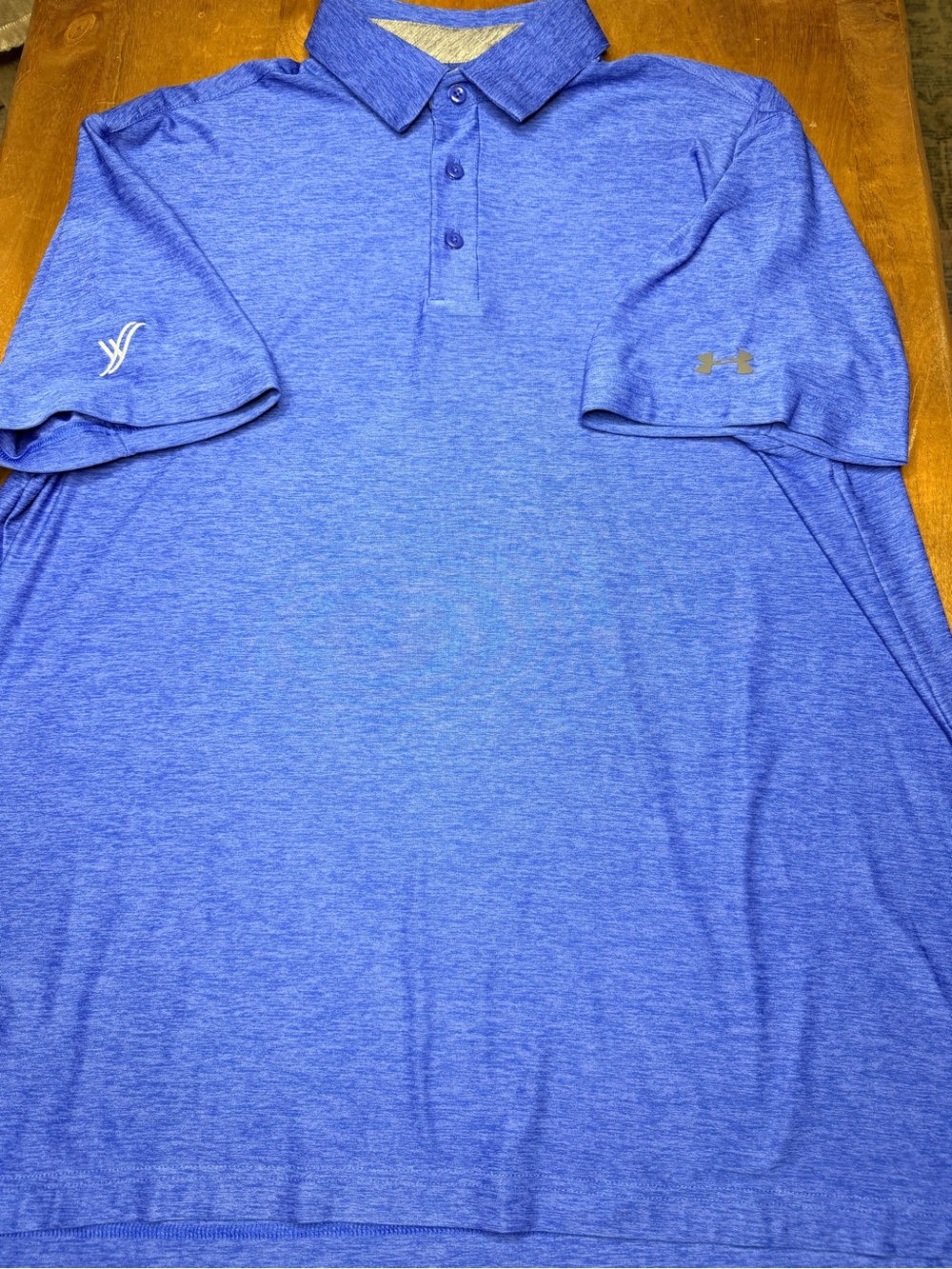 Under Armour Blue Heat Gear Polo with Subtle Embroidered Logo